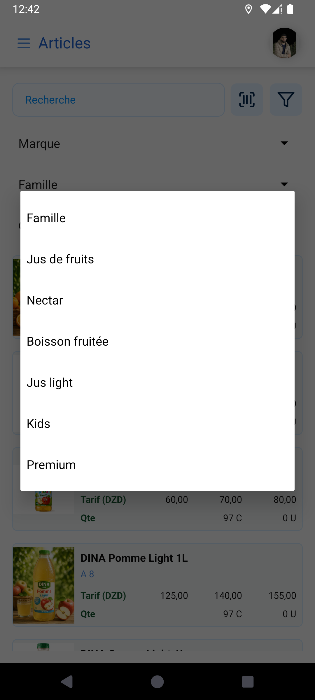 FULLLOYAL seller app article category filter