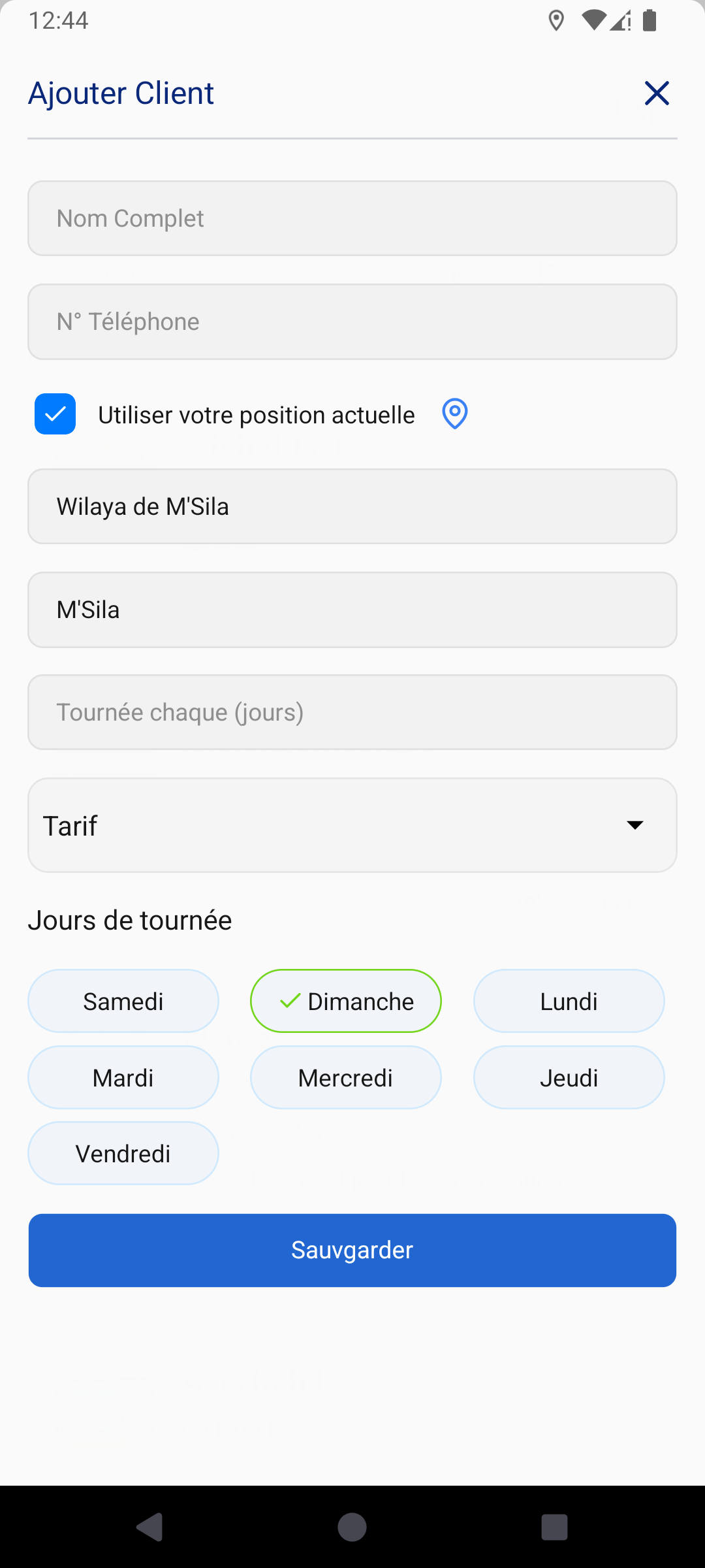 FULLLOYAL seller app add client form